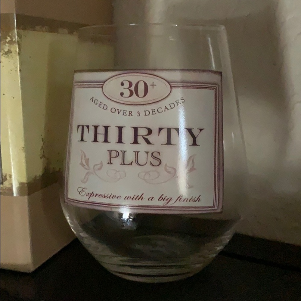 π 30 plus Birthday Wine Glass & Gift box - Picture 2 of 6